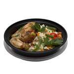 SafePro MC718, 16 Oz. Round Microwavable Containers Combo, Black Bottom, 150/CS