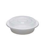 SafePro MC718W, 16 Oz. Round Microwavable Containers Combo, White Bottom, 150/CS
