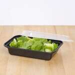 SafePro MC8168 16 Oz. Rectangular Microwavable Containers Combo, Black Bottom, 150/CS
