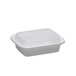 SafePro MC818W, 12 Oz. Rectangular Microwavable Containers Combo, White Bottom, 150/CS