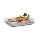 SafePro MC818W, 12 Oz. Rectangular Microwavable Containers Combo, White Bottom, 150/CS