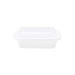 SafePro MC818W, 12 Oz. Rectangular Microwavable Containers Combo, White Bottom, 150/CS