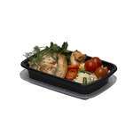 SafePro MC838 24 Oz. Rectangular Microwavable Containers Combo, Black Bottom, 150/CS