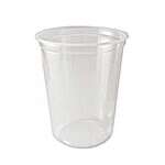 SafePro PTRDC32, 32 Oz PET Clear Round Deli Containers, 500/CS. Lids Sold Separately.