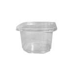 SafePro PTTESDC16, 16 Oz PET Clear Tamper Evident Square Deli Container, 500/CS. Lids Sold Separately.