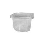 PTTESDC16, 16 Oz PET Clear Tamper Evident Square Deli Container, 500/CS. Lids Sold Separately.