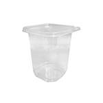 SafePro PTTESDC32, 32 Oz PET Clear Tamper Evident Square Deli Container, 500/CS. Lids Sold Separately.