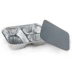 SafePro RCL750200, 8-3/4L x 6-3/4W x 1-3/4H-Inch 3-Compartment Aluminum Foil Pans Combo, 200/CS (Discontinued)
