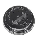 SafePro RDDL10B, 90 mm Black Reclosable Dome Lid for 10-24 Oz Hot Paper Cups, 1000/CS