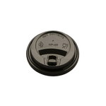 SafePro RDDL8B, Reclosable Black Plastic Dome Lid for 8 Oz Hot Paper Cups, 1000/CS
