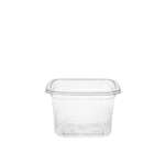 SafePro SC1-08, 8 Oz Clear PET Square Deli Containers, 500/CS. Lids Sold Separately.