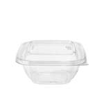 SafePro SC2-12C, 12 Oz Cube Clear PET Square Deli Containers, 500/CS. Lids Sold Separately.