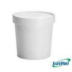 SafePro SP101, 16 Oz. White Paper Soup Containers Combo with Vented Lids, 250/CS