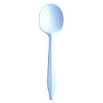 SafePro SSM, Plastic Medium Weight White Polypropylene Soup Spoons, 1000/Cs