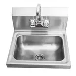 Sapphire SMHS-01, 17-Inch Stainless Steel 14x10x5.5-Inch Bowl Size Open Sided Wall Mounted Hand Sink
