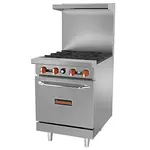 Sierra SR-4-24, 24-inch 4-Burners Gas Range with Oven, 152,000 BTU (Discontinued)