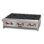 Sierra SRHP-6-36, 36-inch Commercial Hotplate with 6 Burners, 180,000 BTU (Discontinued)