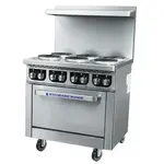 Standard Range SR-ER36-208, 36-Inch Electric Range with 6 Burners and Standard Oven - 208V, 3 Phase