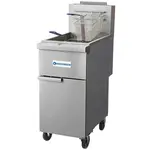 Standard Range SR-F4-LP, 50 lb. Liquid Propane Stainless Steel Floor Fryer - 120,000 BTU