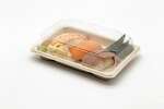 STI ST-3G-LID, 8.63x3.5-Inch OPS Clear Plastic Sushi Tray Lid, 800/CS (Bases Sold Separately)