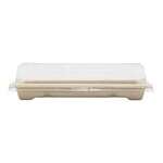 STI ST-4G-LID, 8.63x3.5-Inch OPS Clear Plastic Sushi Tray Lid, 800/CS (Bases Sold Separately)