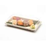 STI ST-5G-BASE, 8.25x5.13x0.62-Inch Wheat Straw Sushi Tray, 800/CS (Lids Sold Separately)