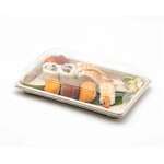 STI ST-6G-BASE, 8.25x5.13-Inch Wheat Straw Sushi Tray, 800/CS (Lids Sold Separately)