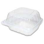 Sure Earth 113961, 6x6-Inch 1-Compartment MFPP-Like Plastic Hinged Container, 300/CS