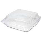 Sure Earth 113968, 9x9-Inch 3-Compartment MFPP-Like Plastic Hinged Container, 150/CS