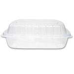 Sure Earth 113968, 9x9-Inch 3-Compartment MFPP-Like Plastic Hinged Container, 150/CS