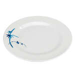 Thunder Group 1009BB 9.12 Inch Asian Blue Bamboo Melamine Round White Plate, DZ