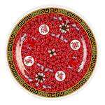 Thunder Group 1009TR 9.12 Inch Asian Longevity Melamine Round Plate, DZ