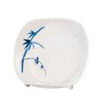 Thunder Group 1203BB 6 x 5.5 Inch Asian Blue Bamboo Melamine White Oblong Platter, DZ