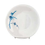 Thunder Group 1307BB 7-3/8 Inch Asian Blue Bamboo Melamine Round White Dinner Plate, DZ