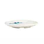 Thunder Group 1338BB 3.75 Inch Asian Blue Bamboo Melamine Round White Saucer, DZ