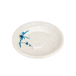Thunder Group 1338BB 3.75 Inch Asian Blue Bamboo Melamine Round White Saucer, DZ