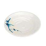 Thunder Group 1350BB 5.12 Inch Asian Blue Bamboo Melamine Round White Soup Plate, DZ
