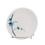 Thunder Group 1360BB 5.8 Inch Asian Blue Bamboo Melamine Round White Plate, DZ