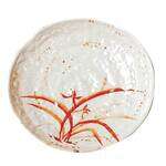 Thunder Group 1816 16 Inch Diameter Asian Gold Orchid Melamine Lotus Shape Plate, DZ
