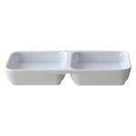 Thunder Group 19002WT 4 Oz 6 x 3 Inch Western Classic White Melamine Rectangular Twin Sauce Dish, DZ