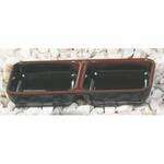 Thunder Group 1902TM 4 Oz 6 x 3 Inch Asian Tenmoku Rectangular Melamine Twin Sauce Dish, DZ