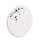 Thunder Group 2010BB 9.8 x 7.25 Inch Asian Blue Bamboo Melamine Rectangular White Platter, DZ