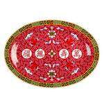Thunder Group 2014TR 14 x 10 Inch Asian Longevity Melamine Oval Platter, DZ