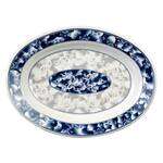 Thunder Group 2109DL 7 Oz 9 x 6.75 Inch Asian Blue Dragon Melamine Rectangular Deep Platter, DZ