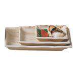 Thunder Group 2408 12 Oz 8.5 x 5.75 Inch Asian Gold Orchid Melamine Wave Rectangular Plate, DZ