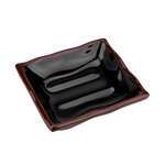 Thunder Group 2408TM 12 Oz 8.5 x 5.75 Inch Asian Tenmoku Rectangular Melamine Wave Plate, DZ