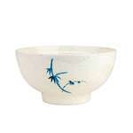 Thunder Group 3006BB 9 Oz 4.38 Inch Asian Blue Bamboo Melamine Round White Soup Bowl, DZ