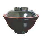 Thunder Group 3223JBR 16 Oz 6 Inch Asian Two Tone Melamine Red and Black Round Extra Large Soup/Vegetable Bowl, DZ