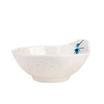 Thunder Group 3501BB 7 Oz 4.5 Inch Asian Blue Bamboo Melamine Round White Sauce Bowl, DZ