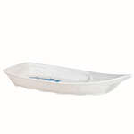 Thunder Group 8006BB 54 Oz 16.25 x 7.12 Inch Asian Blue Bamboo Melamine Large White Sushi Boat, DZ
